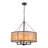24-inch 4-light Oil Rubbed Bronze Modern Farmhouse Chandelier Drum Shade Mercury Glass For Dining Room Living Room