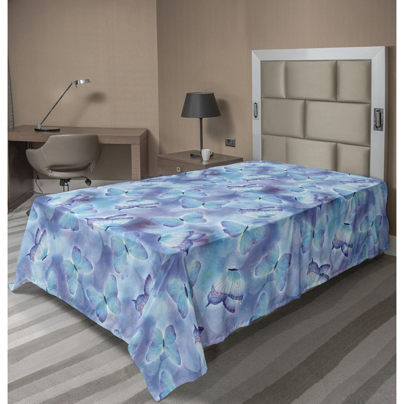 Drap plat Ambesonne Spring, Drap plat pour lit simple