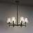 27Inch  Farmhouse Chandelier With Fabric Shade Metal Ceiling Lighting Fixture-2133266892