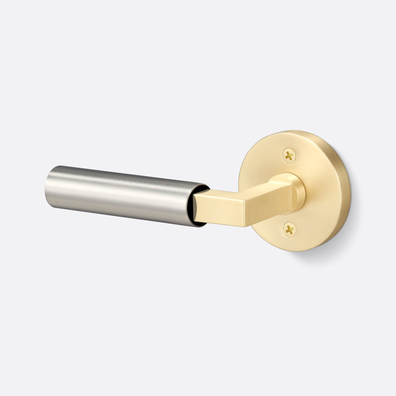 Levanto Round Dummy Rosette, Smooth Grip, Satin Brass/Satin Nickel