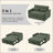 Loveseat Sofa Pull-Out Sofa Bed Tufted Sleeper Sofa With An Adjustable Backrest, Three USB Ports And Two Lumbar Pillows For Living Room