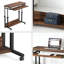 Bureau avec roulettes, table pour ordinateur portable pratique, bureau à hauteur réglable