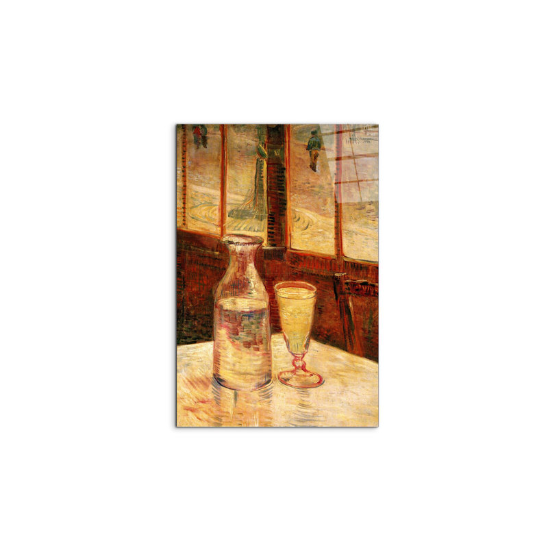 "The Still Life with Absinthe" by Van Gogh Vincent 53×79.5 cm CrystalArt Acrylic Glass Effect, Lightweight Ready to Hang