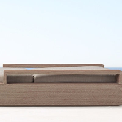Chaise longue d'extérieur en teck Nordic Leisure