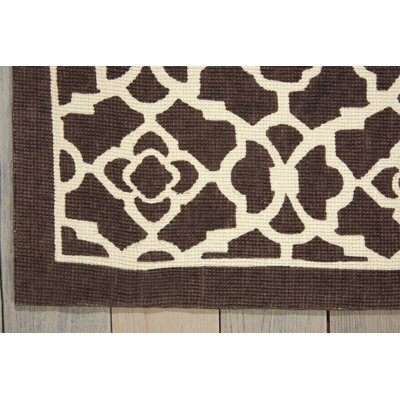 Tapis noyer à motif géométrique Piara
