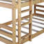 Lit superposé triple en bois d'hévéa avec deux échelles intégrées, garde-corps, lit simple superposé sur lit simple, lit superposé triple amovible-1835395170