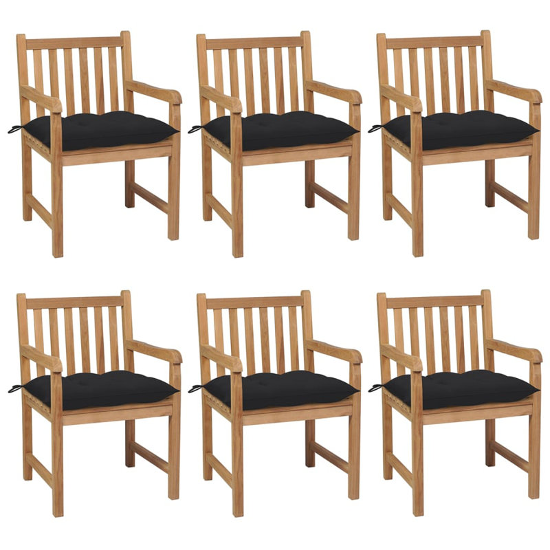 Chaise de patio avec coussin Dorathy, Noir