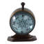 Aparicio Decorative Round Aluminum & Glass Double Sided Tabletop Clock with Compass Dial for Home Decor - Vintage Desk Accent for Office or Entryway - 7", Bronze-438764185
