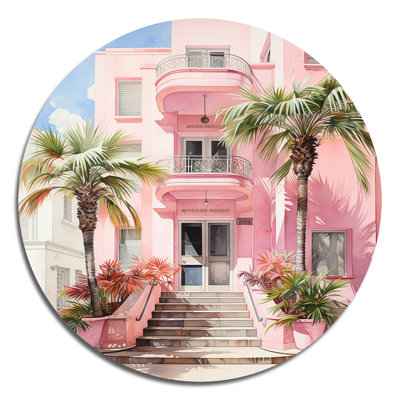 Hillhouse - Cityscapes Round Metal Art