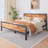Chrissoula Bed Frame with Vintage Style Headboard, No Box Spring Needed, Easy Assembly-893483674