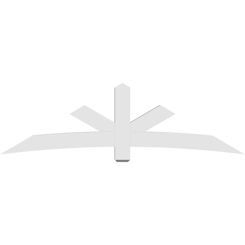 Alberta Architectural Grade Gable Bracket, 28" H x 96" W (Pitch: 7/12), 4" D x 6" F, PVC