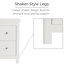 Nairn 2-Drawer White Bedside Cabinet, Stylish Table with Storage-221528829