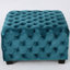 Repose-pieds rectangulaire capitonné en velours-476904181