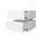White Color High Glossy 2 Drawers Bedside Table With RGB Led Light Nightstand With Bluetooth Control