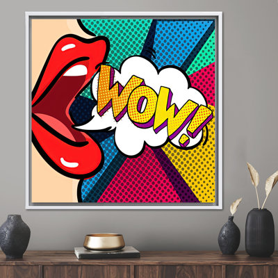 Omg Shock Comic Wall Art, Pop Art Art Canvas, Comic Pop Art Artwork, Lip  Art Canvas, Urban Graffiti Canvas Art,