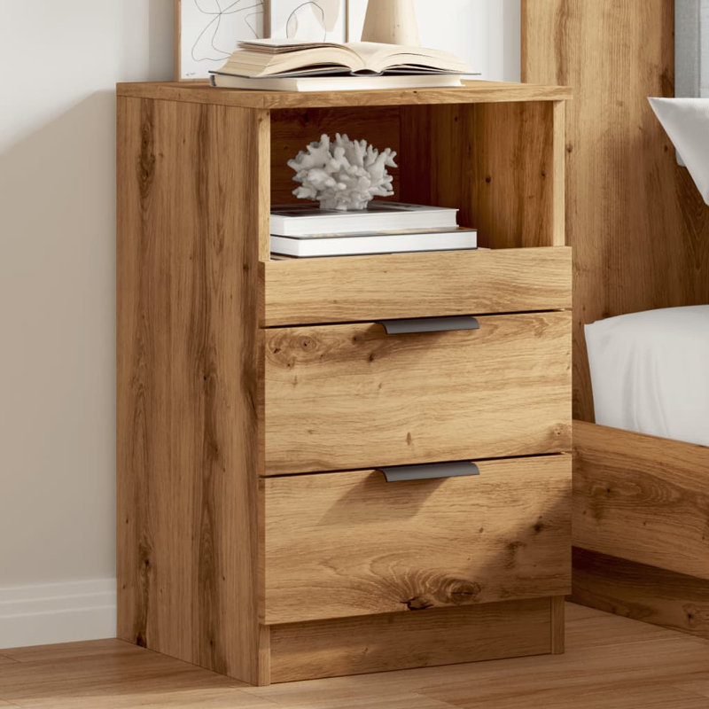 Doleman 40cm W Manufactured Wood Bedside Table, Individual, Reclaimed Wood
