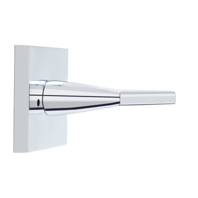 Bravura 839-7 Delray Privacy Lever on Square Contemporary  Rose in Polished Chrome