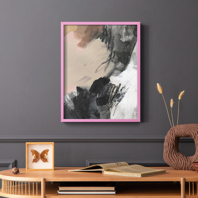 Unbleached Neutrals V Framed Print - Solid Wood, 20" H x 16" W, Black