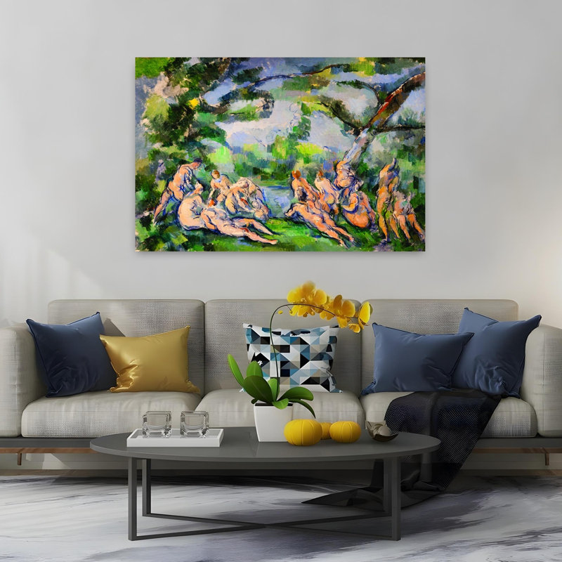 «Bathers 1 Classic Traditional Abstract Nature Print», reproduction d'art murale, 40" H x 60" W