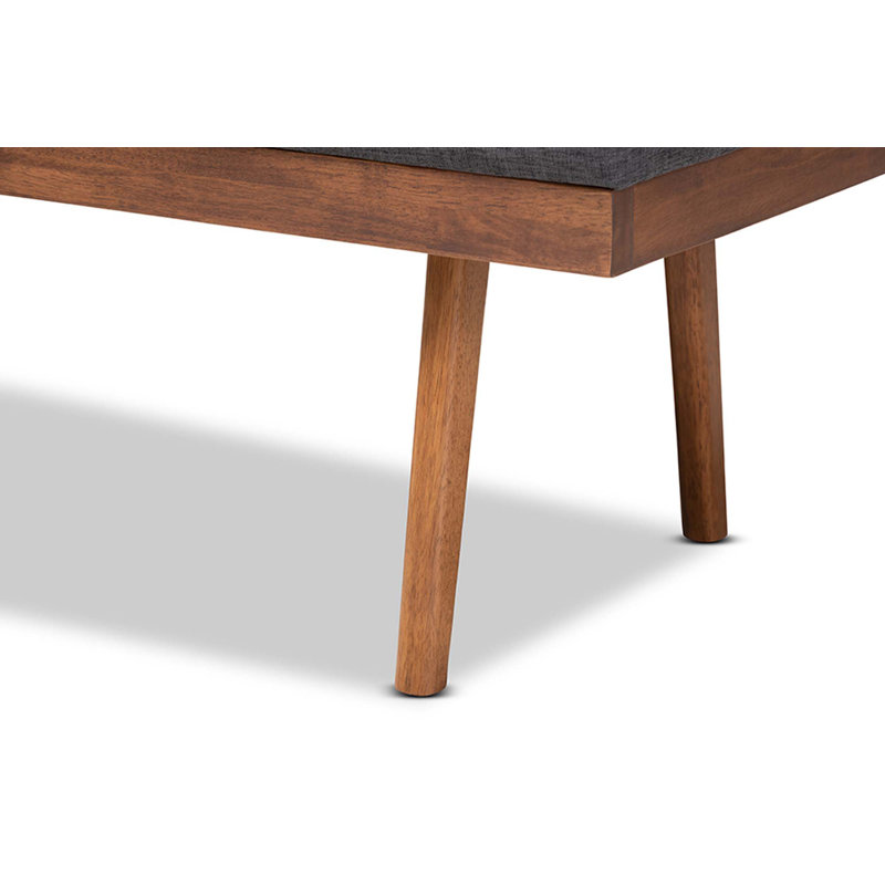 Banc rembourré, Gris foncé