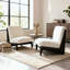 Ensemble de 2 chaises d'appoint Scott Living Moda - blanc - structure en bois massif noir-457912762-457912761