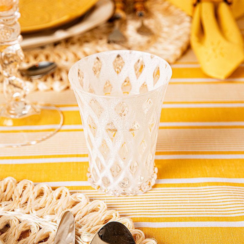 Trellis Tumbler, White, 9 Oz.