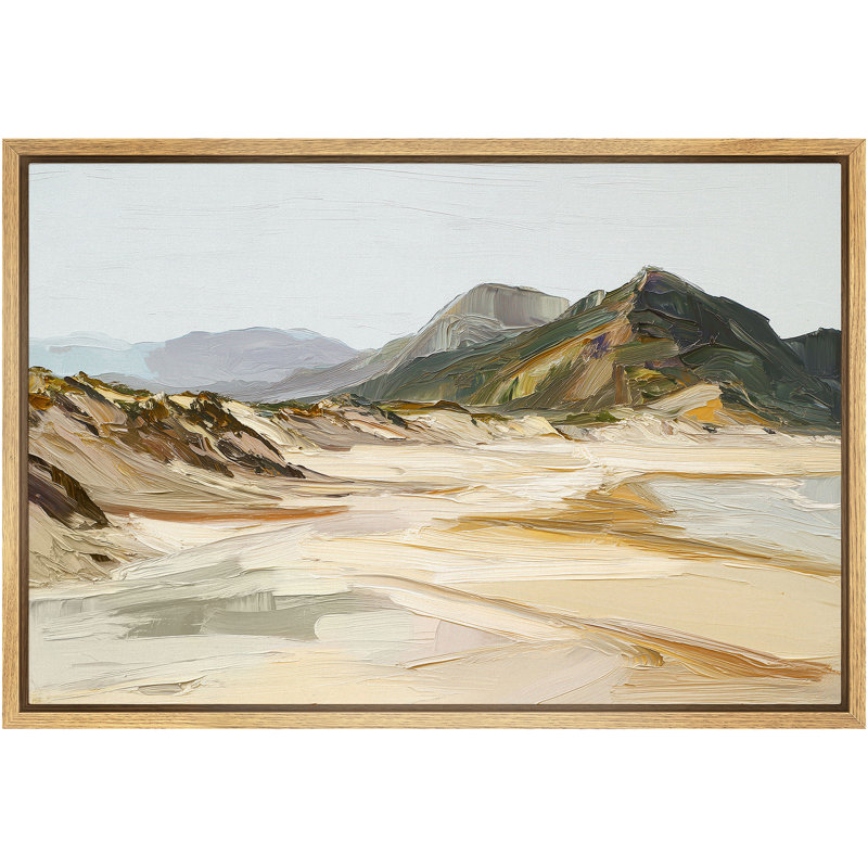 «Minimal Coastal Dune Landscape», impression sur toile, impression sur toile encadrée, Natural Floater Frame