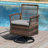 6 Person Rectangular Outdoor Dining Set With Swivel Chair