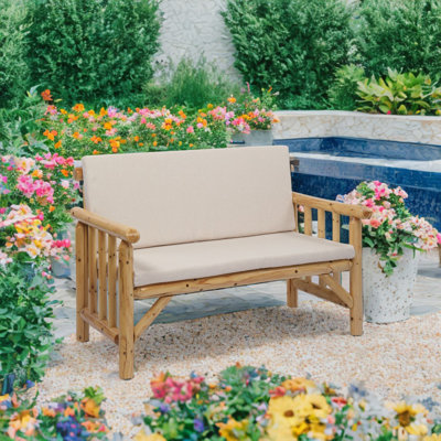 Causeuse de patio en bois