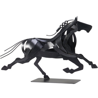 Loon Peak® Handmade Metal Horse Statue Sculpture Décor for Horse Lovers Gifts