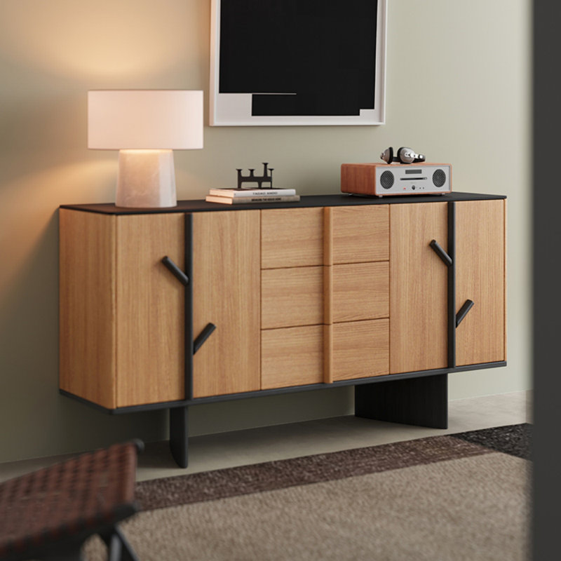 Buffet haut de gamme de style rétro, H 32,28 po x l 70,87 po x P 15,75 po