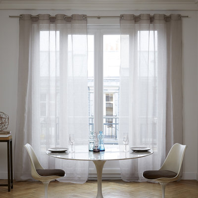 Shadow Linen Sheer Single Curtain Panel