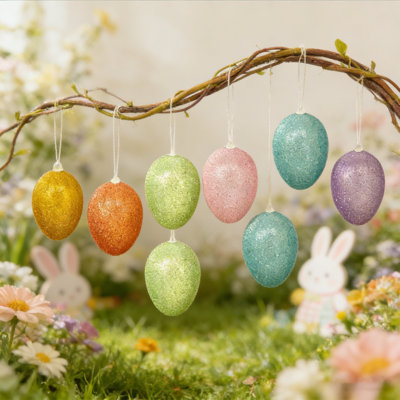 24 Pack Easter 4cm Eggs Pendants