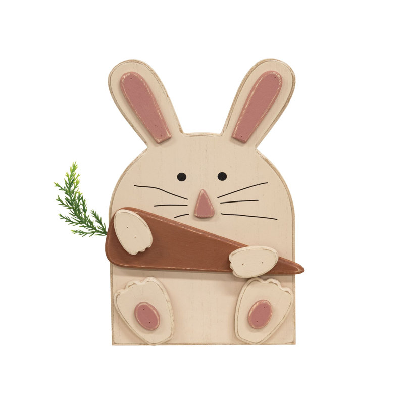 Lapin superposé avec chevalet carotte