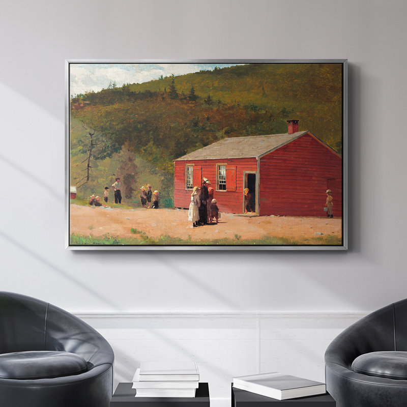 Paysage rétro - L XXVII, 27" H x 41" W x 2" D, Toile naturelle avec cadre flottant