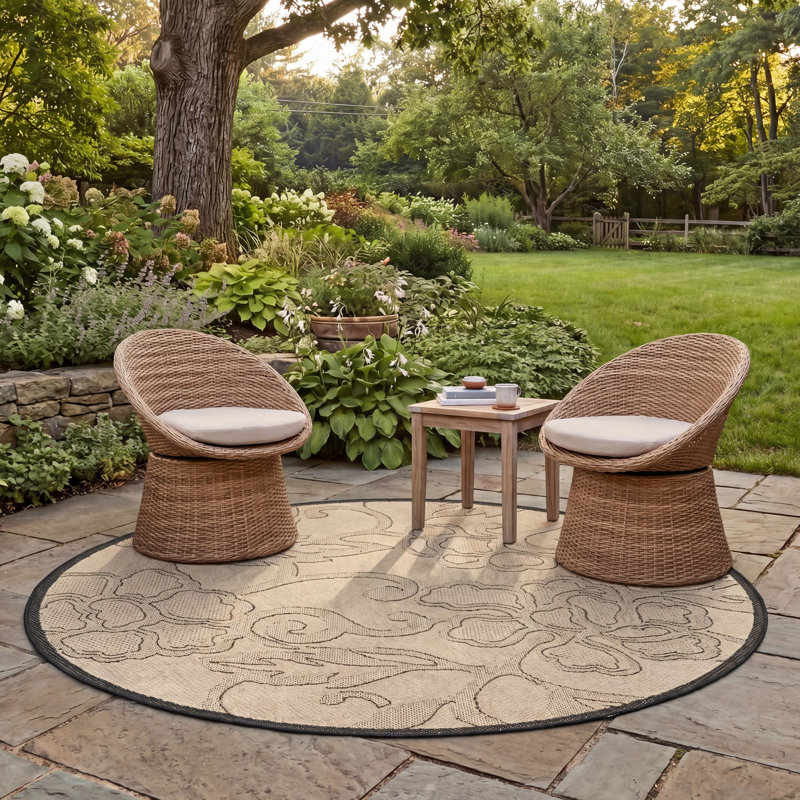 Tapis d'intérieur / extérieur Rhinebeck Performance, Rond 5 pi 3 po