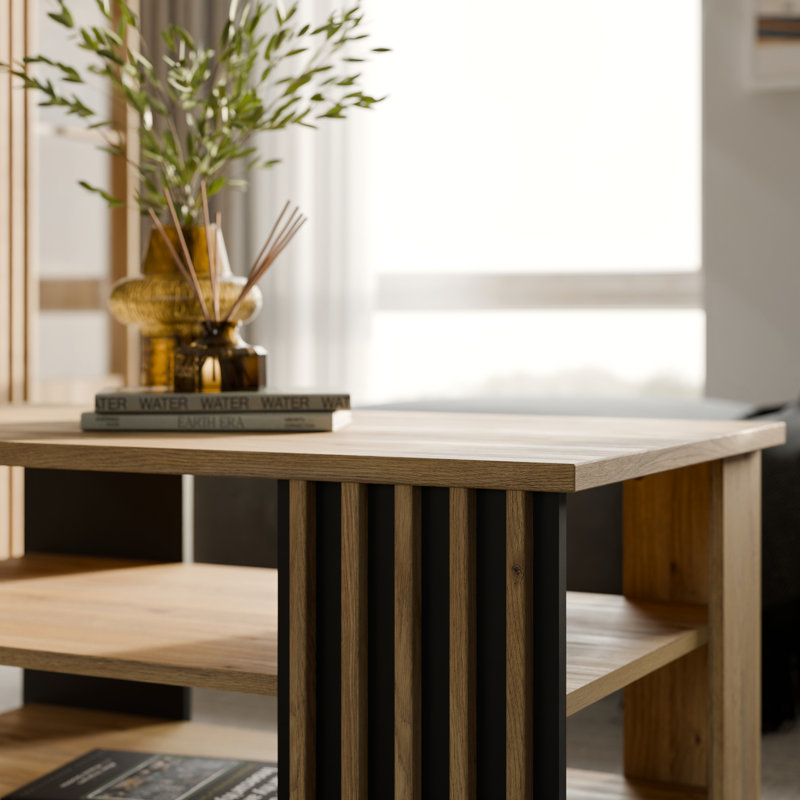 Coffee Table, Oak Wood/Black