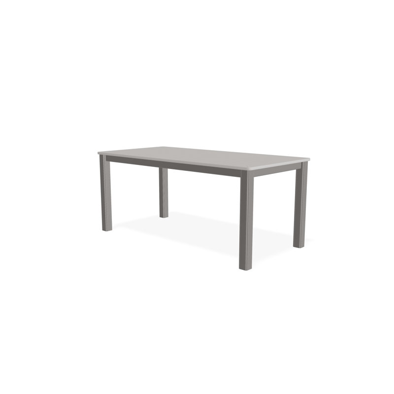 Robinett Rectangular Outdoor Coffee Table , 42'' in. W 21'' in. D, Classic Graphite P30, Textured Beachwood