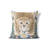 Lil Lying Leopard Flowers Slate Pillow-107792206