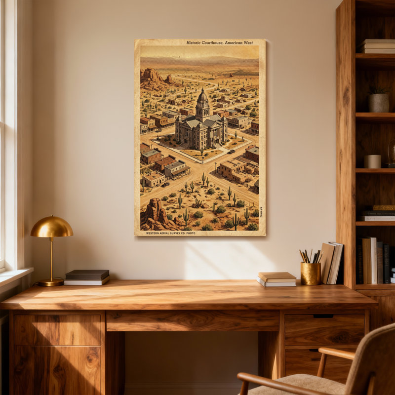 Impression de paysage Fashion West Courthouse American West, H 18 po x l 12 po