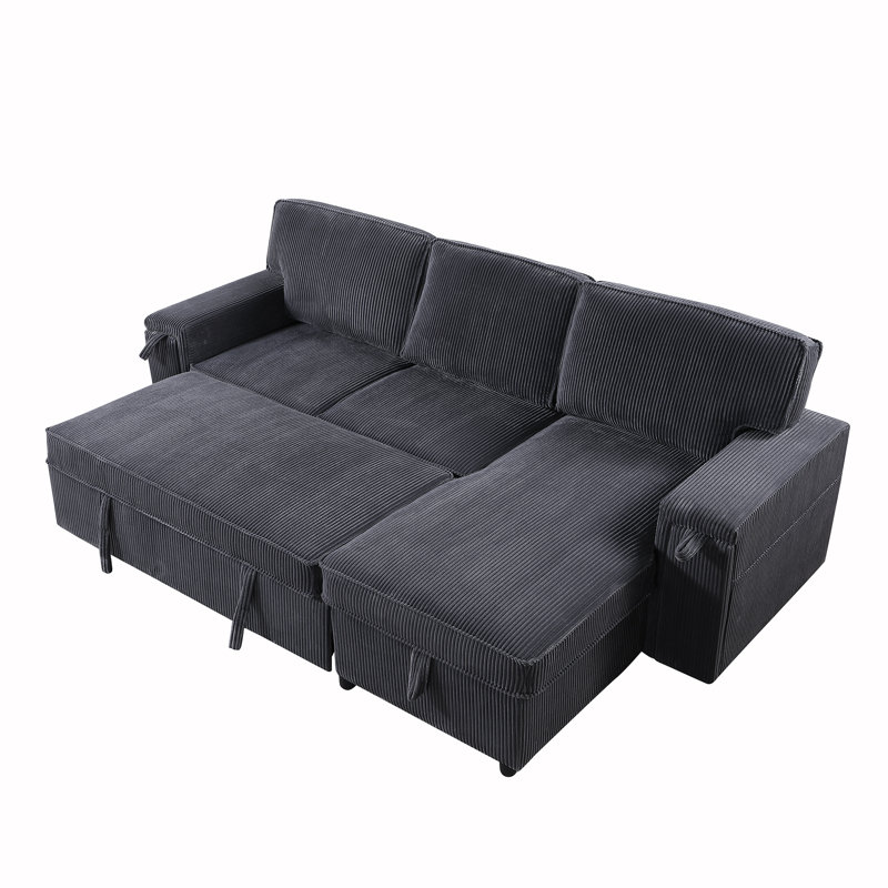 Canapé-lit modulaire avec espace de rangement U_STYLE, Gris