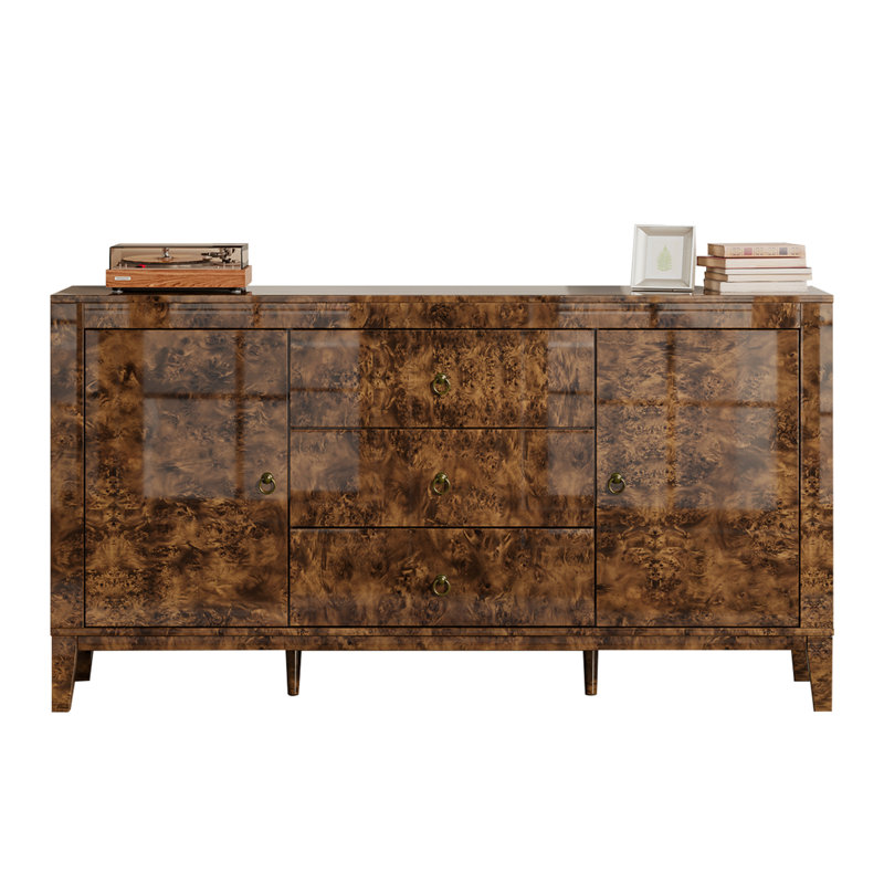 Breakwater Bay Adamarys Burl Wood Sideboard Buffet