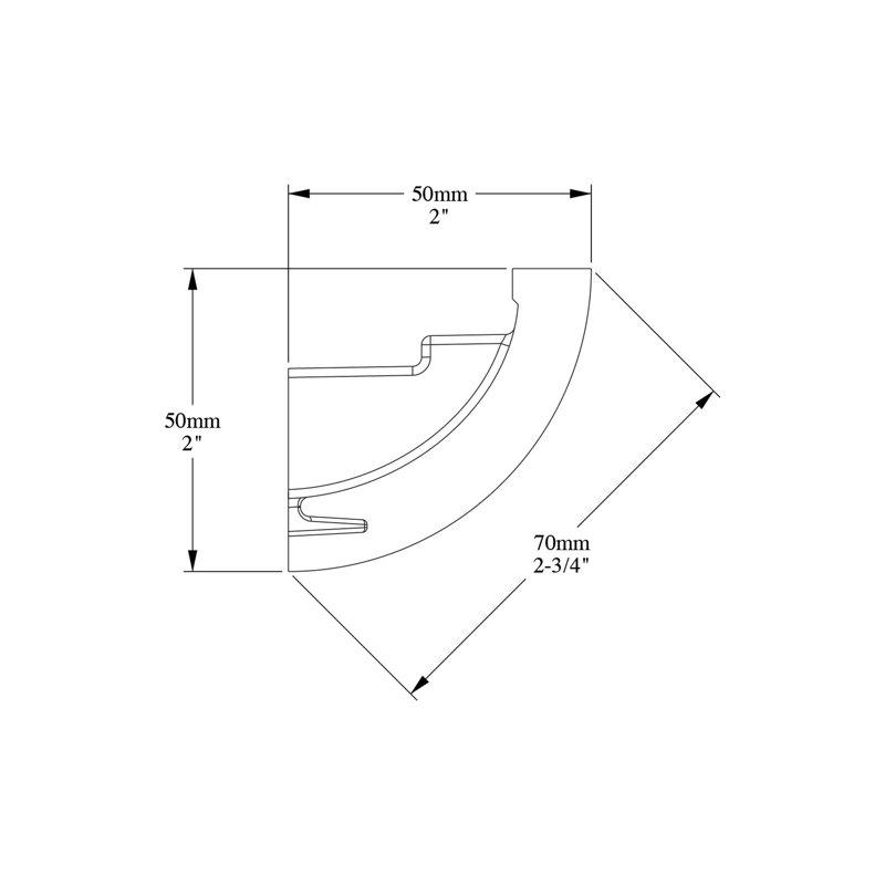 78-Inch Primed White Polyurethane Crown Moulding