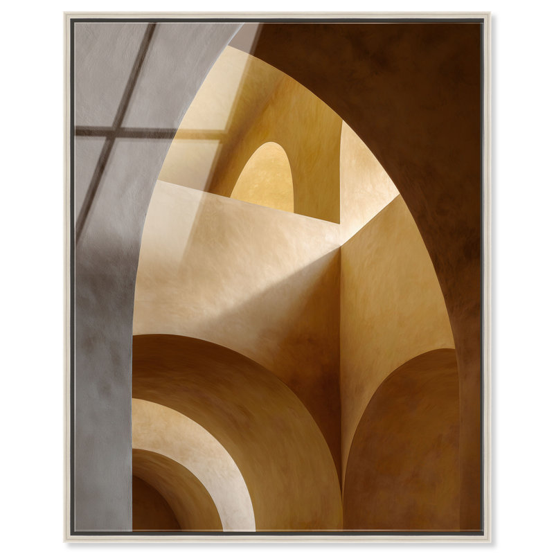 Honeyed Vaults I Print, 25"H x 21"W, Silver Floater Frame