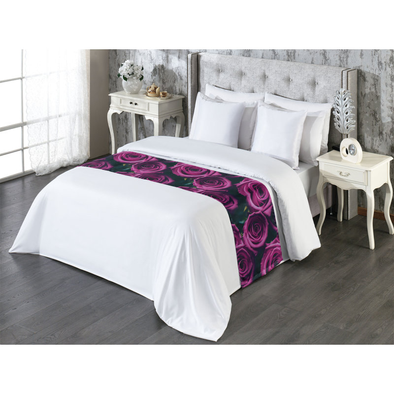 Foulard de lit Ambesonne Blooming Roses, Grand lit
