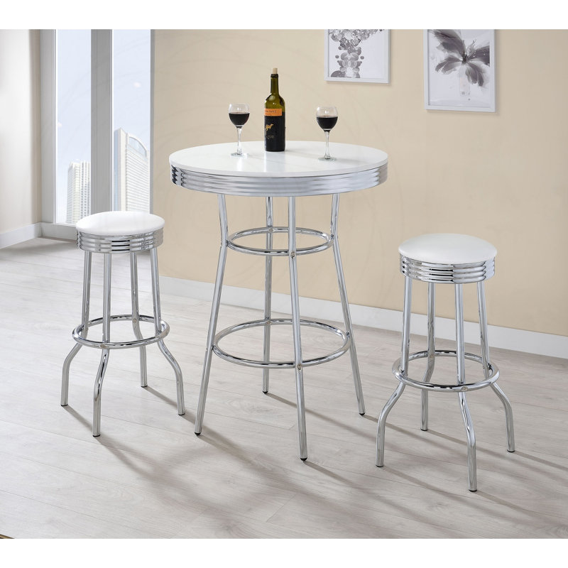 Ensemble bistro 3 pièces blanc