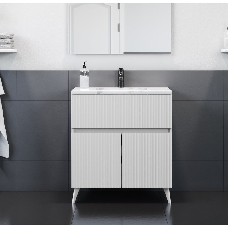 Ensemble de meuble-lavabo simple 30 po Arbon, Neige