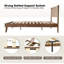 Structure de lit grand avec tête et pied de lit, lit plateforme en bois massif avec pieds en métal, 12 lattes renforcées, anti-dérapant et silencieux, pas de sommier tapissier, finition noyer-900422912-900422916
