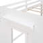 Solid Wood Twin Size Loft Bed - White, With Cabinet And Shelf For Practical Use White Frame Functional Cabinet/Shelf