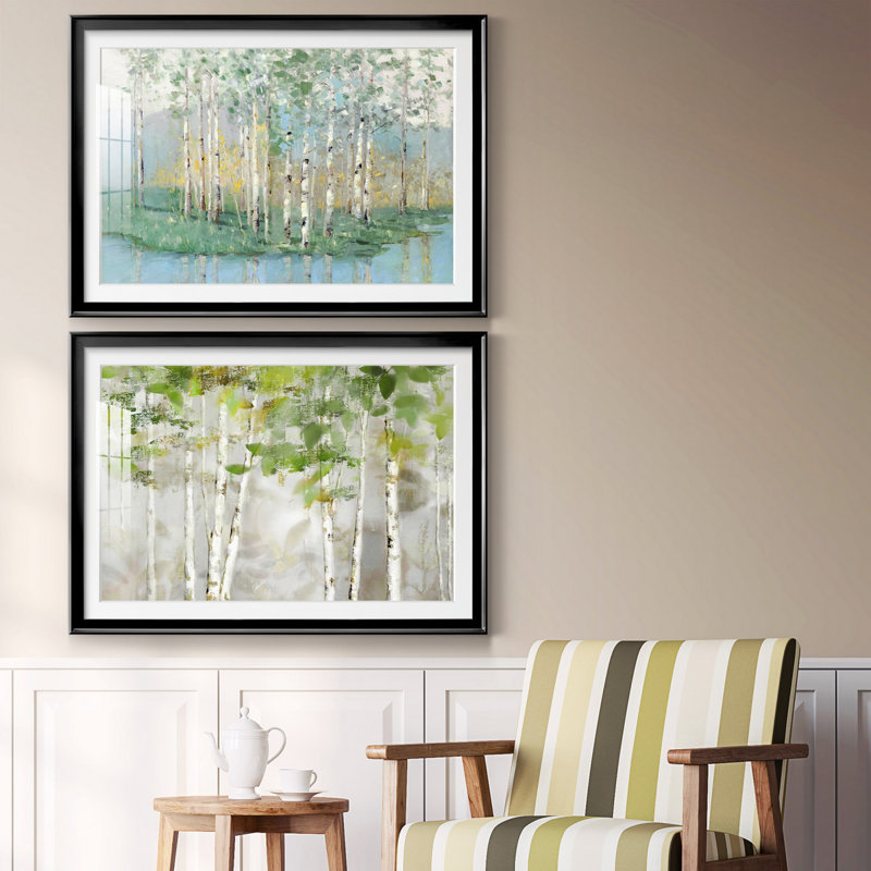 Birch Reflections Revisité - 2 pièces, Noir, H 30,5 po x l 85 po x P 1,5 po